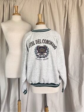 Gear For Sports White Sweatshirt with Dark Green Trim